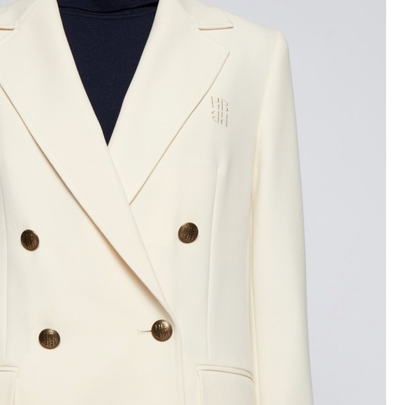 HUGO BOSS!!!  DOUBLE-BREASTED RELAXED-FIT JACKET WITH MONOGRAM BUTTONS - Picture 3 of 15